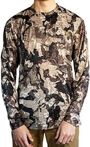 HOT SHOT Men’s Camo Hunting Long Sleeve Shirt – Quick Dry Performance Shirt, Veil Cervidae, Medium