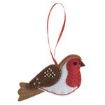 Trimits Christmas Felt Decoration Kits, 12 x 7cm, Robin