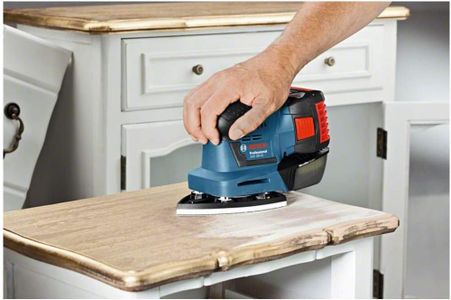 Bosch Professional 18V Cordless Orbital Sander – 3 Base Plates, L-BOXX