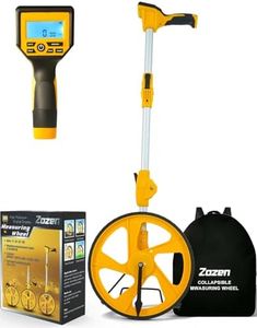 Zozen Measuring Wheel Digital Display, 3-Sections Foldable, Imperial/Metric Measure Wheel with Backlit Display | Up to 99,999Ft/ 99,999M | Kickstand to Keep Stand |Portable, Include Cloth Backpack.