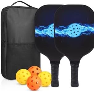 Franklin Sports x-40 pickleballs,Pickleball-Paddles-Set of 2 Rackets with Balls and Bag | USAPA Approved Pickle Ball Equipment with Accessories |Pickleball Set for Kids, Adults (2 Rackets-Black)