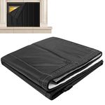 Joyivike Black Fireplace Blocker Blanket 3 SIZES Fireplace Blanket For Heat Loss & Block Cold Air, Fireplace Cover Draft Guard Stopper, Fireplace Vent Cover Exterior | Save Energy Blanket For Winter