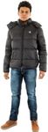 Calvin Klein Men’s Essentials Down Puffer Jacket with Hood, Black (Ck Black), M