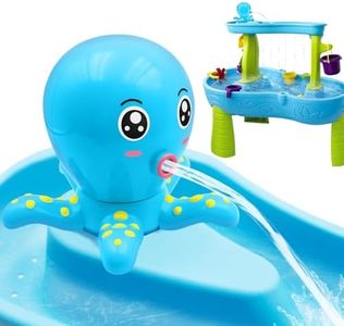 Infowush Water Table Pump, Octopus Battery Powered Water Pump for Water Table 3 Hours Non-Stop Fun Summer Outdoor Sand/Water Table Toys Outside Water Play Table Accessories for Toddlers Kids (Blue)