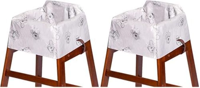 J.L. Childress Disney Baby by Disposable Restaurant High Chair Cover Individually Wrapped for Travel Convenience, Mickey and Minnie, 12 Count (Pack of 2)