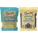 Bobs Red Mill Large Flake Nutritional Yeast, 142 grams & Bob's Red Mill Organic Chia Seeds, 340g