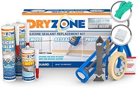 Dryzone Silicone Sealant Replacement Kit (Anti Mould) - Complete kit for Professional looking joints in Kitchens and Bathrooms