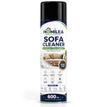 Sofa Cleaner Foam Spray 600ml | Waterless Upholstery Cleaner for Sofa, Carpet, Mattress & Car Seats | Deep Cleaning Foam Removes Stains, Dirt & Odours | Quick Dry Fabric Clean with Fresh Fragrance