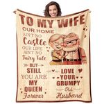 Wife Blanket Gifts for Wife on Mothers Day to My Wife 50" X 60" Soft Throw Blanket Christmas Birthday Present for Wife from Husband Romantic Gifts for Her