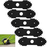 LIZEWEI 5 Pcs 638006008 Heavy Duty Durable Steel Edger Blades (9 inch) for Ryobi Trimmer Edger P2300A P2310, Replacement Sharpen Edging Blades with Teetch 638006007