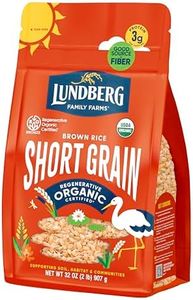 Lundberg Family Farms - Organic Brown Short Grain Rice, Subtle Nutty Aroma, Clings When Cooked, 100% Whole Grain, High Fiber, Pantry Staple, USDA Certified Organic, Gluten-Free, Vegan (32 oz, 1-Pack)