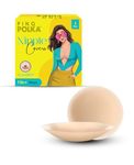 PINQ POLKA Nipple Cover for Women 8CM | Reusable Silicone Nipple Pasties - Ultra Thin | Invisible & Skin Friendly Adhesive|Up to 12 Hrs Sticking Capacity - 2 Pcs (Pair of 1)