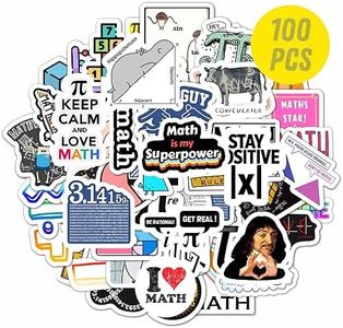 BulbaCraft 100Pcs Small Math Stickers for Students - Funny Math Gifts for Women and Men, Math Related Stickers, Funny Math Nerd Gifts, Math Lovers, Math Jokes for Mathy Folks, Math Laptop Decals