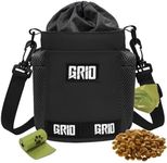 Dog Treat Pouch for Training,3 Ways to Wear Dog Treat Bag,Built-in Poop Bag Dispenser,Easily Carries Pet Toys, Kibble and Treats, Dog Treat Bag, Hands-Free Puppy Training Pouch
