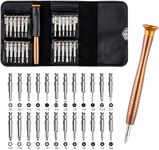 Zaptec 25 in 1 Precision Small Magnetic Screwdriver Set Multi Pocket Repair Tool Kit for Mobile, Laptop, Electronics, iPad, Mackbook, Watch