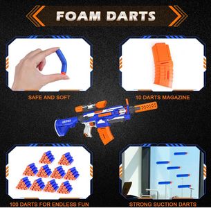 VATOS Electric Foam Blaster Toy Gun – Battery Powered Soft Dart