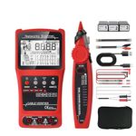 Network Cable Tester Multimeter VFL 3 in 1,3.5-inch Screen Wire Tracker RJ45 CAT5 CAT6 CAT7 CAT8 RJ11 BNC Cable Length Test PoE Voltage Cable Scan Maping Port Flashng Toner Ethernet Video with 3pcs ID