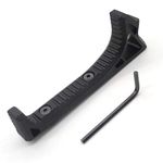 Trirock Black Tactical Aluminum Link Curved Angled Hand Stop fits KeyMod handguard rail system