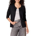 Amazon Essentials Women's Lightweight Crewneck Cardigan Sweater, Black, X-Small