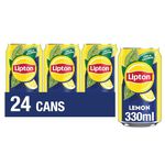 Lipton​ Lemon​ Ice Tea Can 330 ml (Pack of 24), low calorie​ soft drink​, ​100% black tea extract