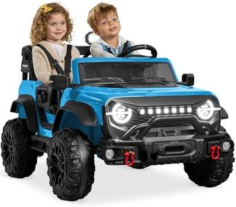 Best Choice Products Kids 24V 2-Seater Electric Ride On Car Truck w/ 132lb Weight Capacity, Parent Control, Bluetooth, LED Lights - Light Blue