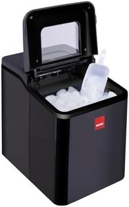 Sensio Home Ice Cube Maker Countertop Machine 9 Ice Cubes in Minutes, 12KG of Ice in 24 Hours, Large & Small Ice, Self Cleaning, With Ice Basket & Scoop for Home Kitchen Bar Office