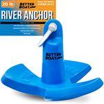 River Anchor 20lb Boat Anchor Mushroom Anchor 20 lb River Anchors for Boats Coated Anchor Marine Grade Pontoon or Boats 15, 16, 18 or 20 Foot Boat Anchors 12 or 20 Pound