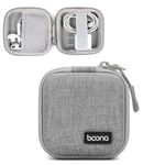 TianHengYi Earbud Case Holder, Hard EVA Earphone Travel Storage Organizer,Headphone Small Zipper Pouch Compatible with Flash Drive, SD Cards, USB Charger Cable, AirPods, Sony Wired Earbuds (S, Grey)