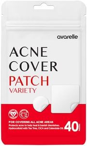 AVARELLE Acne Pimple Patch (40 Count) Absorbing Hydrocolloid Spot Treatment with Tea Tree Oil, Calendula Oil and Cica, Certified Vegan, Cruelty Free (VARIETY / 40 COUNT)