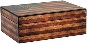 Quality Importers Old Glory 25-50 Cigar Humidor, Old Glory