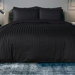 Sleepdown Duvet Cover Set, Black, Double