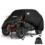 UTV Cover Outdoor Waterproof,420D Heavy Duty Side By Side Cover with Nano Coating,2 Air Vents,4 windproof buckles,Utility Vehicle Covers for Polaris RZR Ranger 1000 Kawasaki Mule Yamaha Cfmoto Honda