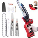 Mini Chainsaw Fit for Milwaukee M18 Battery, NEOTEC 6 Inch & 8 Inch Cordless Electric Saw with Auto Oiler & Tool-Free Tensioner, Brushless Saw for Tree Trimming, Branch Pruning (Battery Not Included)