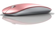 Offbeat - Atom Dual Bluetooth 5.1+5.1 & 2.4Ghz Wireless, Type-C Rechargeable Silent Click Mouse, Triple Device connectivity Windows, Mac, iOS, Android(Rose Gold)