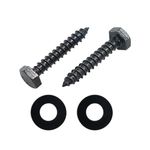 Evecad 25PCS 1/4" x 1-1/2" Hex Head Lag Screws, Stainless Steel Black Lag Bolts, Heavy Duty Lag Bolts, Washers Included