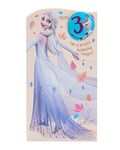 UK Greetings Disney 3rd Birthday Card For Her/Girl With Envelope - Frozen Design With Elsa & Olaf