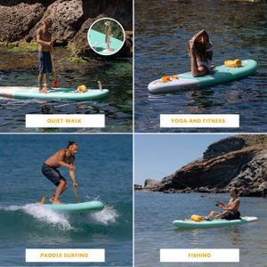 HUIIKE 10ft Inflatable Paddle Board – Stand Up SUP with Accessories