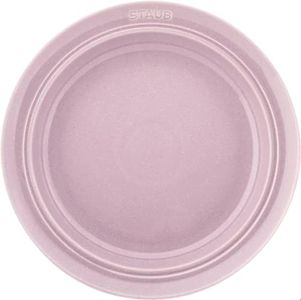 Staub Z1023-896 Deep Plate, 9.4 inches (24 cm), Chiffon Rose, Deep Plate, Ceramic, Microwave Safe