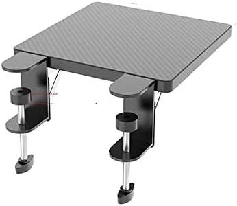 OUGIC Ergonomics Desk Extender Tray, 9.5"x9.1" Punch-Free Clamp on, Foldable Keyboard Drawer Tray, Table Mount Arm Wrist Rest Shelf, Computer Elbow Arm Support