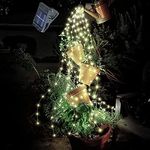 YITING 10 Strands 200 LEDs Solar Powered Twinkle Firefly Bunch Lights Waterproof (No watering can) 8 Modes Fairy Starry String Lights Decorative Vine Solar Lights for Outdoor Garden Christmas Tree