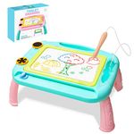 Beetast Magnetic Drawing Board for Kids,Writing Doodle Table Educational Toys for Age 3-8 Toddlers Girls Boys,Erasable Sketch Writing Pad with Pen & Stamps for Birthday Christmas Gift (Green)