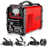 DEKOPRO 135Amp MIG Welder 110V Flux Core MIG Welder/Lift TIG/Stick 3 in 1 Welding Machine with Digital Panel IGBT Inverter, Portable Gasless Welder Equipment with Welding Gun, Wire