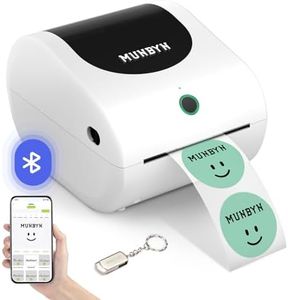 MUNBYN Shipping Label Printer 411B, 4x6 Bluetooth Thermal Label Printer for Shipping Packages or Small Business, Compatible with iPhone, Android, iPad, Windows, macOS, Supports Etsy, UPS, USPS