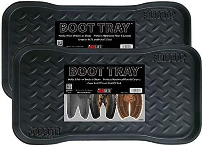 JobSite Heavy Duty Boot Tray, Multi-Purpose for Shoes, Pets, Garden - 15 x 28 Inch - 2 Trays