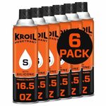 Kroil Penetrating Oil with Silicone (Aerosol Spray-16.5oz Can-Case of 6) | Penetrant for Rusted Bolts, Metal | Lubricant for Hinges, Chains, Moving Parts (AZSK162C6)