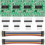 WWZMDiB 4Pcs HX711 Load Cell Amplifier 24-Bit ADC Weighing Sensor Module Used to Measure Force, Pressure, Displacement, Strain, Torque, Acceleration.