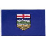 FLAGBURG Alberta Flag 3x5 Ft 2 Pack, Canadian AB Flags with Double-side Print Vivid Color and UV Fade Resistant, Canvas Header and Double Stitched, Light-Weight Polyester Flag with Metal Grommets