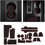 CupHolderHero fits Nissan Altima Accessories 2013-2018 Premium Custom Interior Non-Slip Anti Dust Cup Holder Inserts, Center Console Liner Mats, Door Pocket Liners 18pc Set (Red Trim)