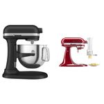 KitchenAid 7 Quart Bowl-Lift Stand Mixer, Cast Iron Black, KSM70SKXXBK & Gourmet Pasta Press, KSMPEXTA