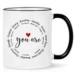 Cabtnca Christian Gifts for Women, You Are Amazing Coffee Mugs for Women, Religious Gifts, Inspirational Spiritual Faith Gifts for Women, Birthday Christmas Gifts for Friends Coworkers, 11Oz